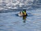 Ð Mallard Duck Anas platyrhynchos Ðµnjoying a warm January day. Frozen lake